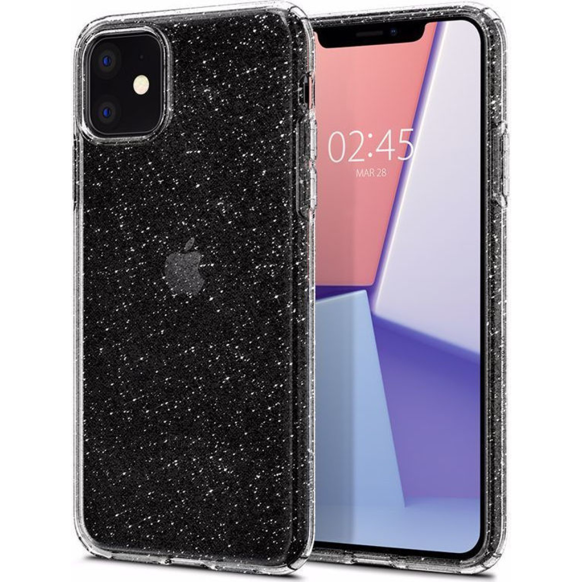 Θήκη Σιλικόνης Spigen Liquid Crystal Glitter Back Cover για iPhone 11 Διάφανο