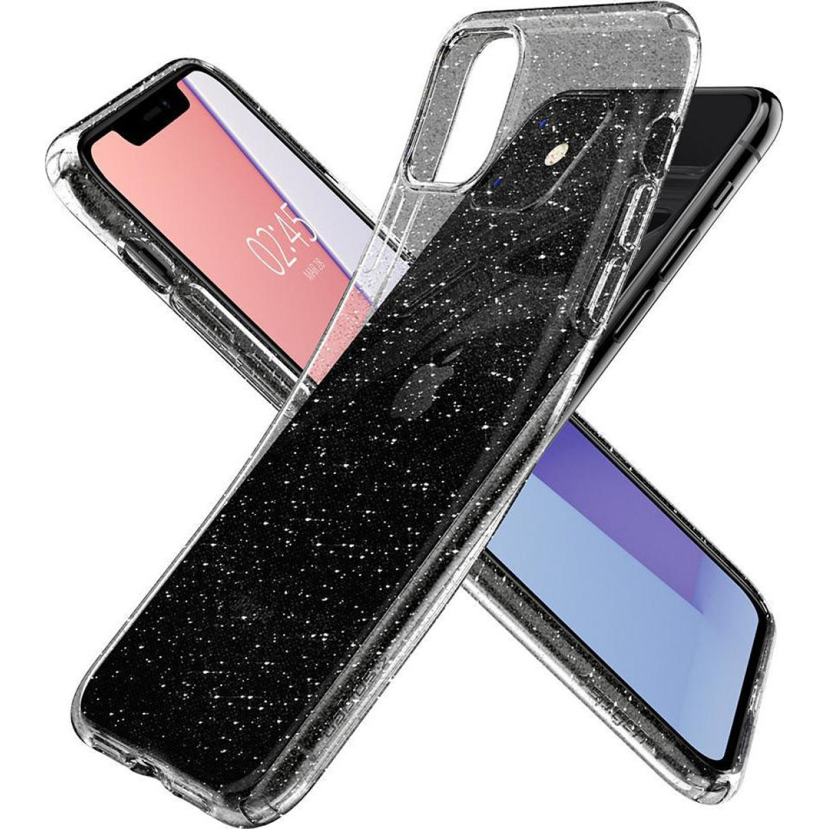 Θήκη Σιλικόνης Spigen Liquid Crystal Glitter Back Cover για iPhone 11 Διάφανο 3