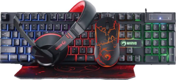 Marvo CM409 Σετ Gaming Πληκτρολόγιο με RGB φωτισμό & Ποντίκι