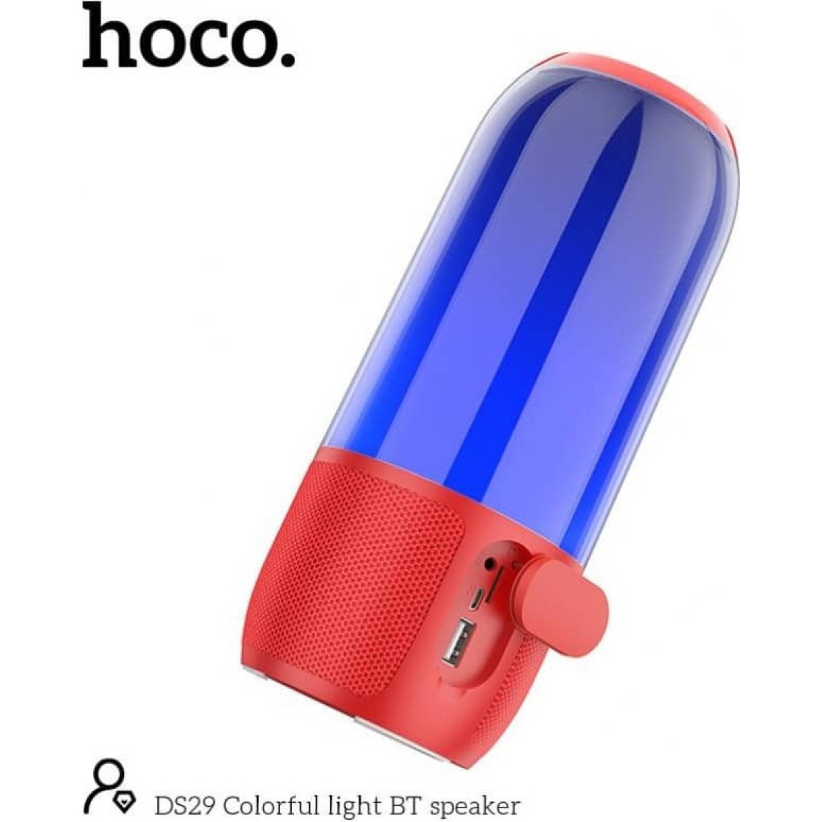 Hoco DS29 Ηχείο Bluetooth 8W με Ραδιόφωνο Κόκκινο 5