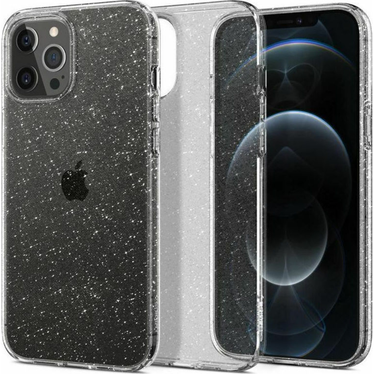 Spigen Liquid Crystal Glitter Back Cover Σιλικόνης Διάφανη iPhone 12 12 Pro