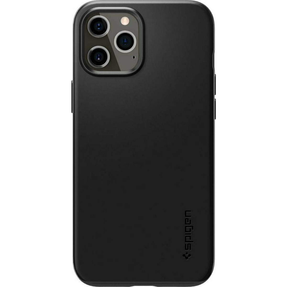 Spigen Thin Fit Back Cover Σιλικόνης Μαύρη iPhone 12 12 Pro 2