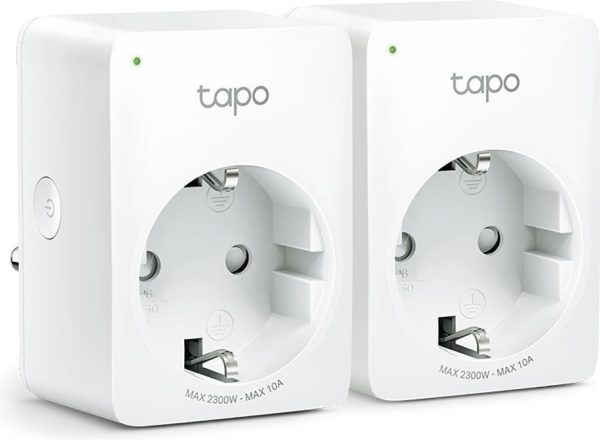 TP-LINK Tapo P100 Μονή Εξωτερική Πρίζα Ρεύματος Wi-Fi με Διακόπτη Λευκή 2τμχ