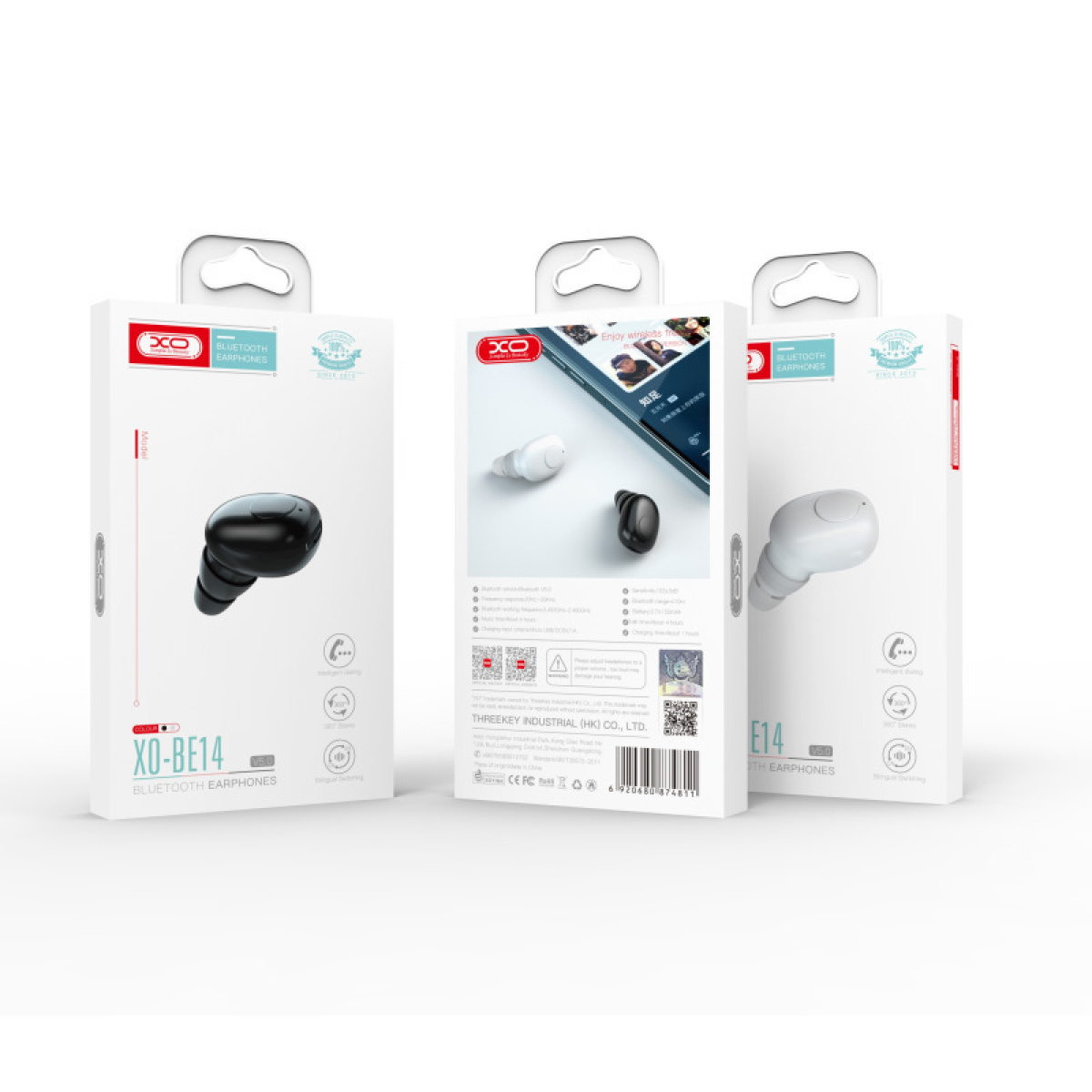 XO BE14 Mini In ear Bluetooth Handsfree Ακουστικό Μαύρο 3