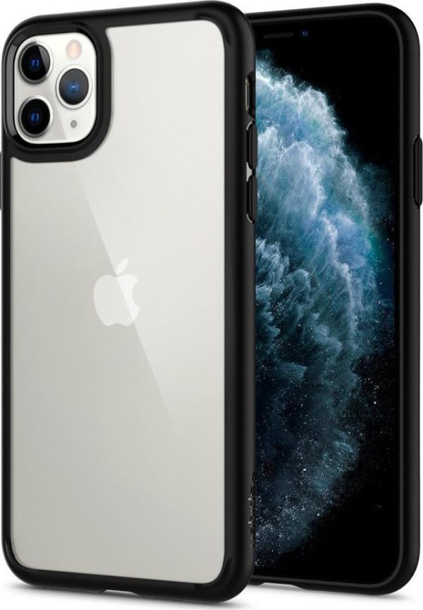 Θήκη Σιλικόνης Spigen Ultra Hybrid Back Cover για iPhone 12/12 Pro Μαύρo Ματ