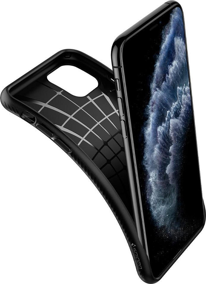 Θήκη Σιλικόνης Spigen Liquid Air Back Cover για iPhone 11 Pro Max Μαύρο - Image 3