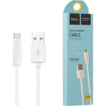 Hoco Regular USB 2.0 to micro USB Cable Λευκό 2m (X1)