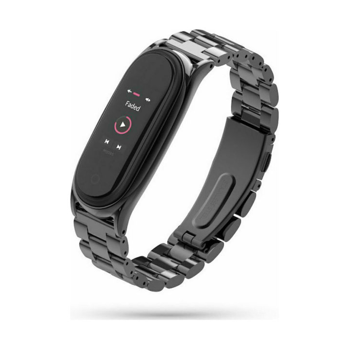 Tech Protect Stainless Λουράκι Μεταλλικό Μαύρο Mi Smart Band 5 6