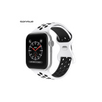 Sonique Sport Λουράκι Σιλικόνης Λευκό / Μαύρο (Apple Watch 42/44/45mm)