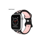 Sonique Sport Λουράκι Σιλικόνης Μαύρο / Ροζ (Apple Watch 42/44/45mm)