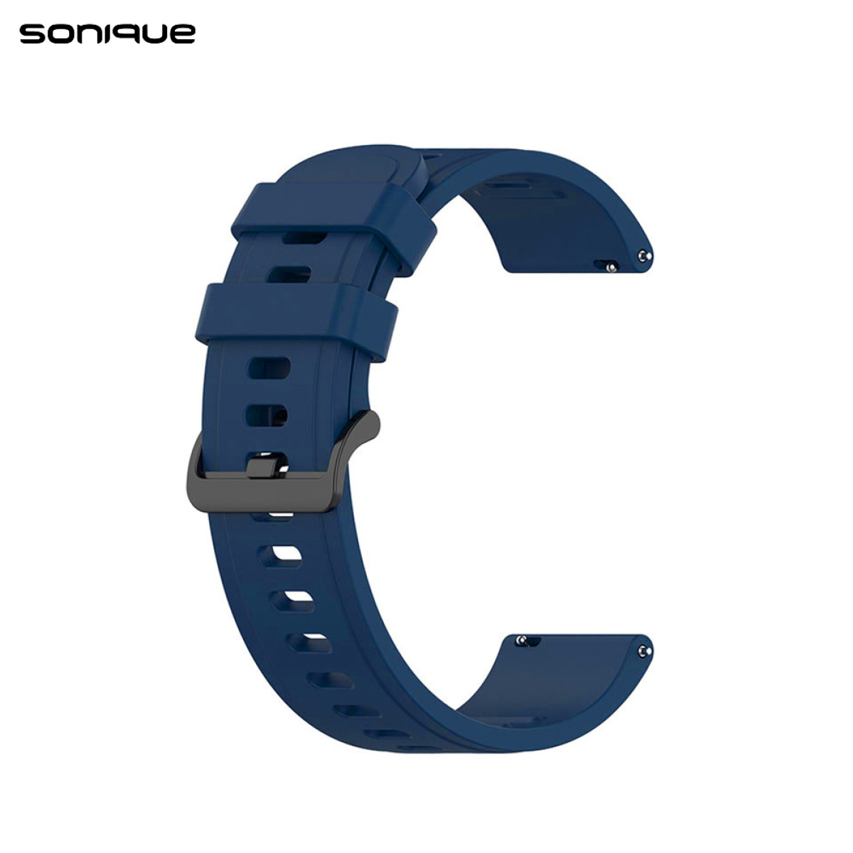 Λουράκι Σιλικόνης Soft Band Sonique 22mm για Amazfit GTR 3 GTR 47mm GTR 3 pro GTR 2e GTR 2 3 Stratos 2 Stratos Μπλε Σκούρο