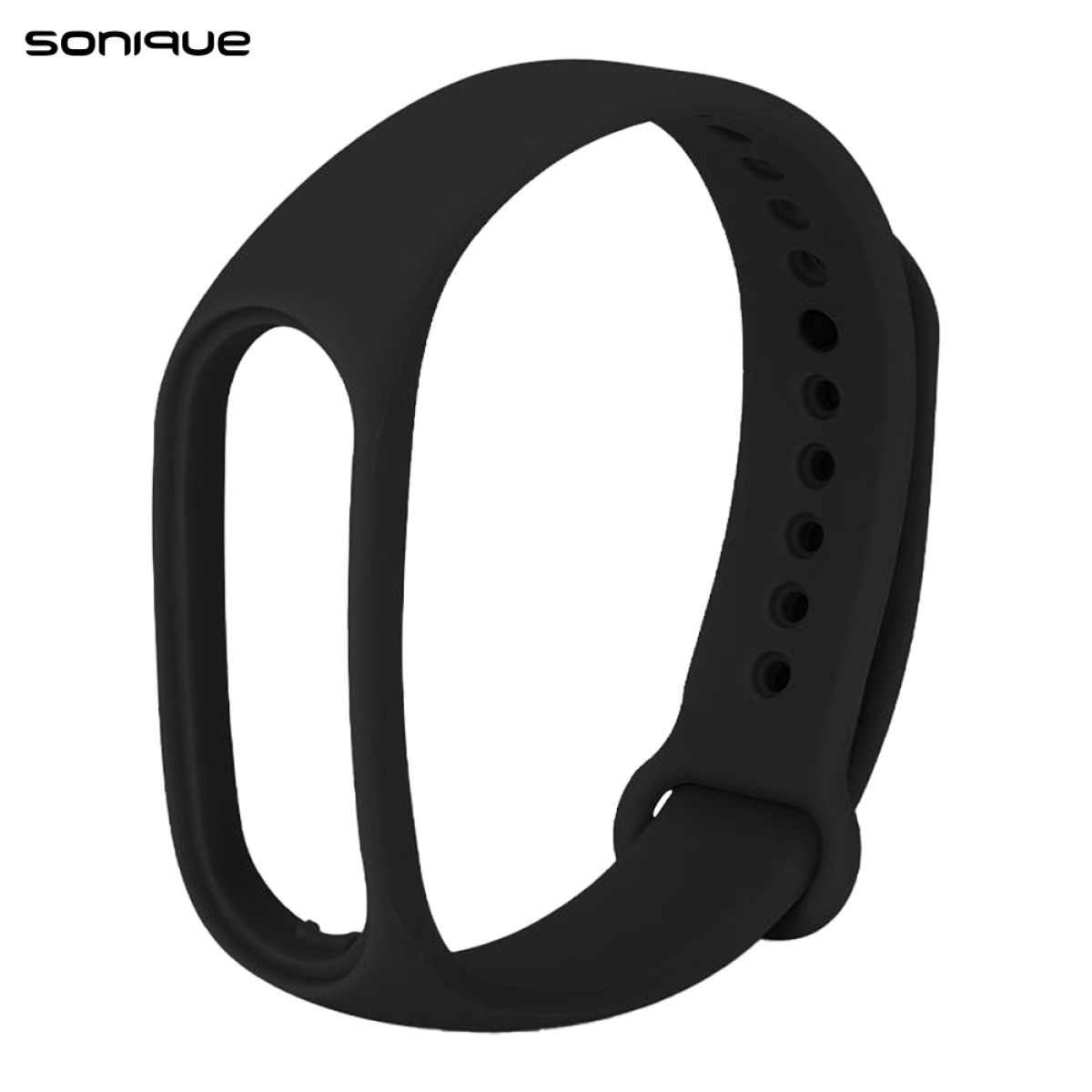 Λουράκι Σιλικόνης Sonique Color για Xiaomi Mi Band 7 Μαύρο