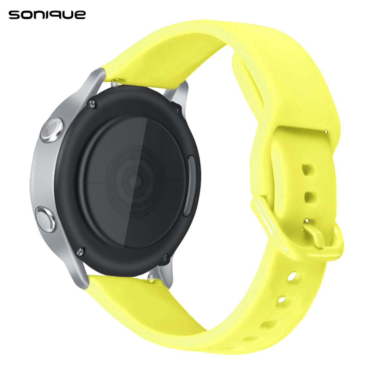 Λουράκι Σιλικόνης Universal Soft Band Sonique 22mm για Samsung Huawei Amazfit Xiaomi Honor Κίτρινο