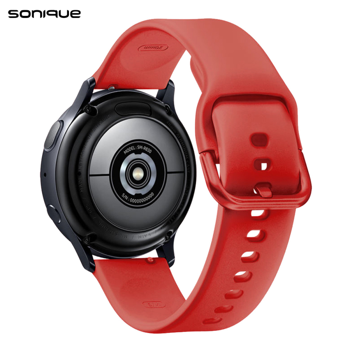 Λουράκι Σιλικόνης Universal Soft Band Sonique 22mm για Samsung Huawei Amazfit Xiaomi Honor Κόκκινο