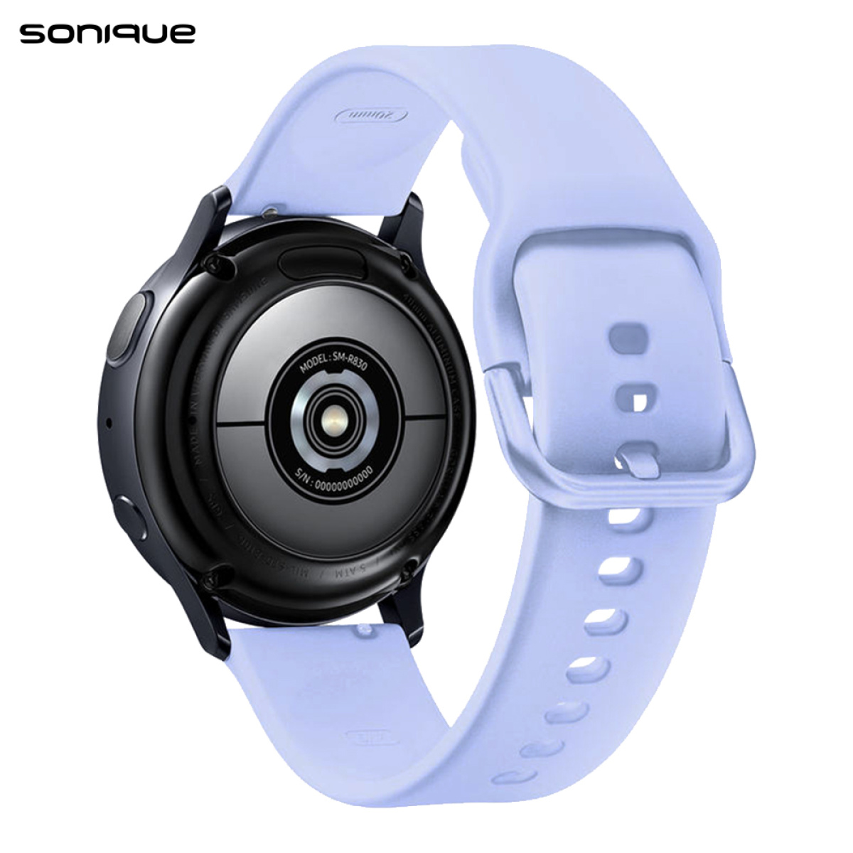 Λουράκι Σιλικόνης Universal Soft Band Sonique 22mm για Samsung Huawei Amazfit Xiaomi Honor Λιλά