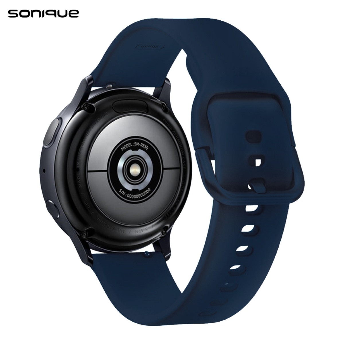 Λουράκι Σιλικόνης Universal Soft Band Sonique 22mm για Samsung Huawei Amazfit Xiaomi Honor Μπλε Σκούρο