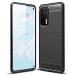 Θήκη Σιλικόνης Carbon TPU Fiber Brushed για Huawei P40 Μαύρο