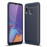 Θήκη Σιλικόνης Carbon TPU Fiber Brushed για Samsung Galaxy A40 Μπλέ