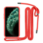Θήκη Σιλικόνης με κορδόνι για Galaxy A52 4G, Galaxy A52 5G, Galaxy A52S 5G Κόκκινο