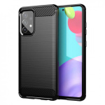 Θήκη Σιλικόνης Carbon Case Flexible Cover TPU για Samsung Galaxy A72 Μαύρο