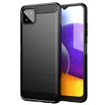 Θήκη Σιλικόνης Carbon TPU Fiber Brushed για Samsung Galaxy A22 5G Μαύρο