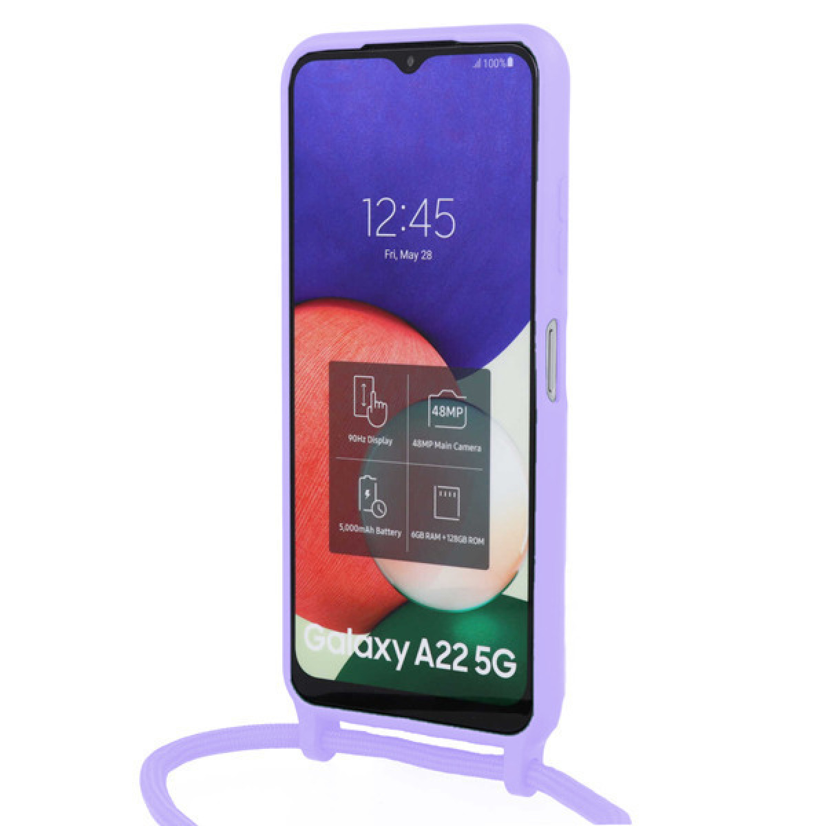 samsung galaxy a22 5g λιλα λουρακι 3