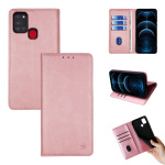 Θήκη Βιβλίο Vintage Magnet Book Sonique για Samsung Galaxy Α21S Ροζ Χρυσό