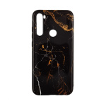 Θήκη Σιλικόνης Marble Silicon για Xiaomi Redmi Note 8T Black / Gold