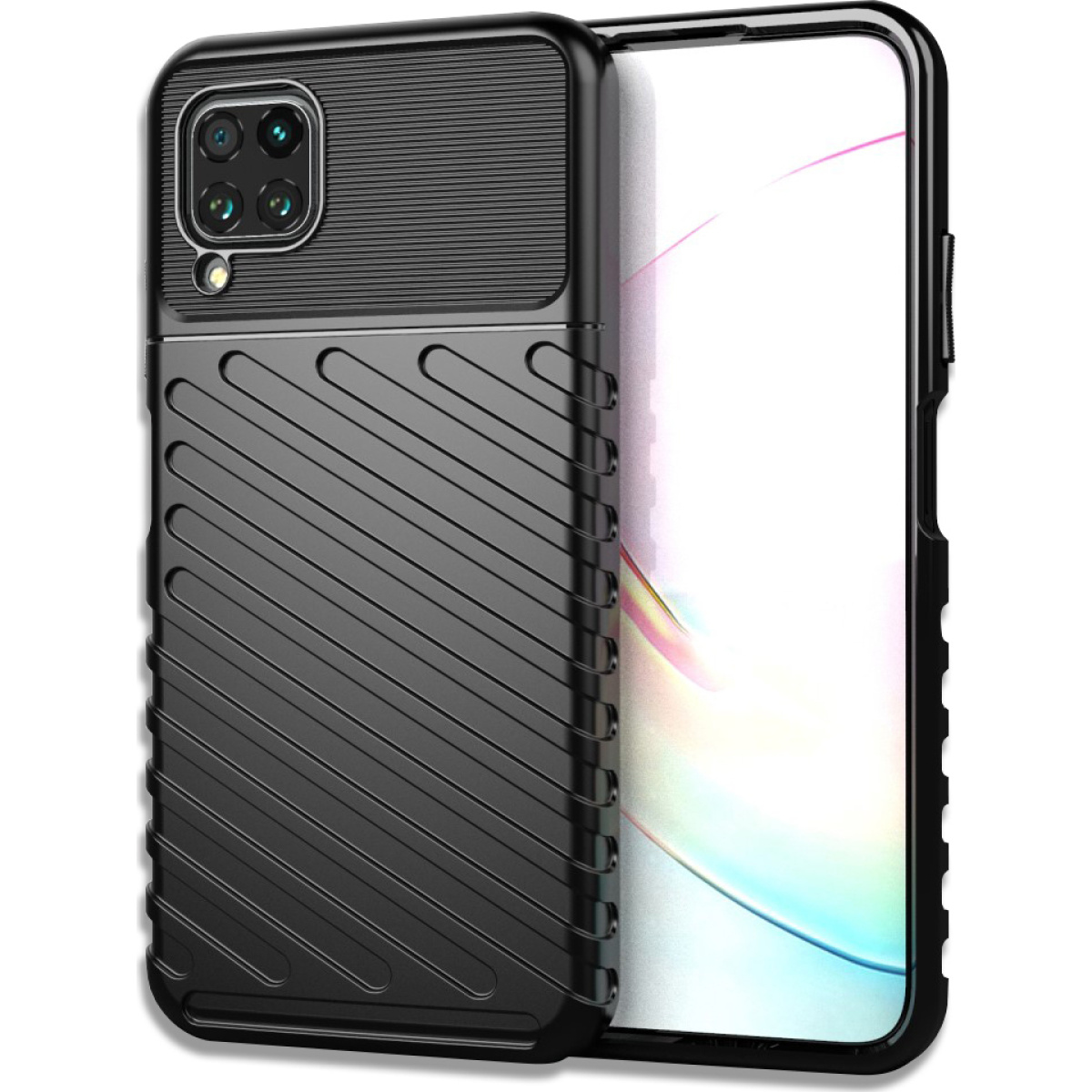 Θήκη Σιλικόνης Hurtel Thunder Series ΟΕΜ Για Huawei P40 Lite Μαύρο