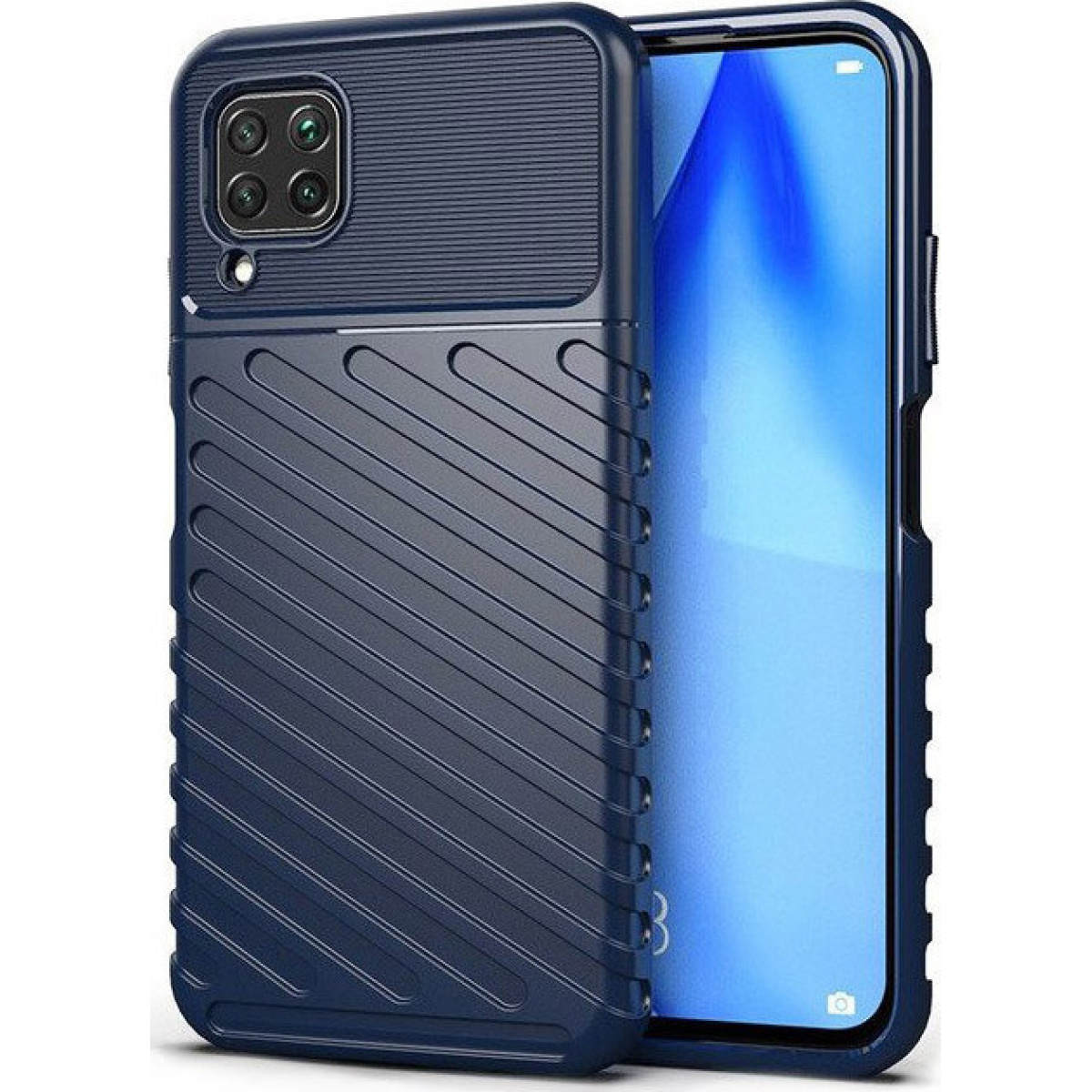 Θήκη Σιλικόνης Hurtel Thunder Series ΟΕΜ Για Huawei P40 Lite μπλε