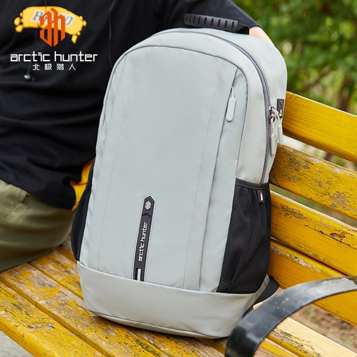 Τσάντα Πλάτης ARCTIC HUNTER B00386 GY με θήκη laptop 15.6 15lt Γκρι 3