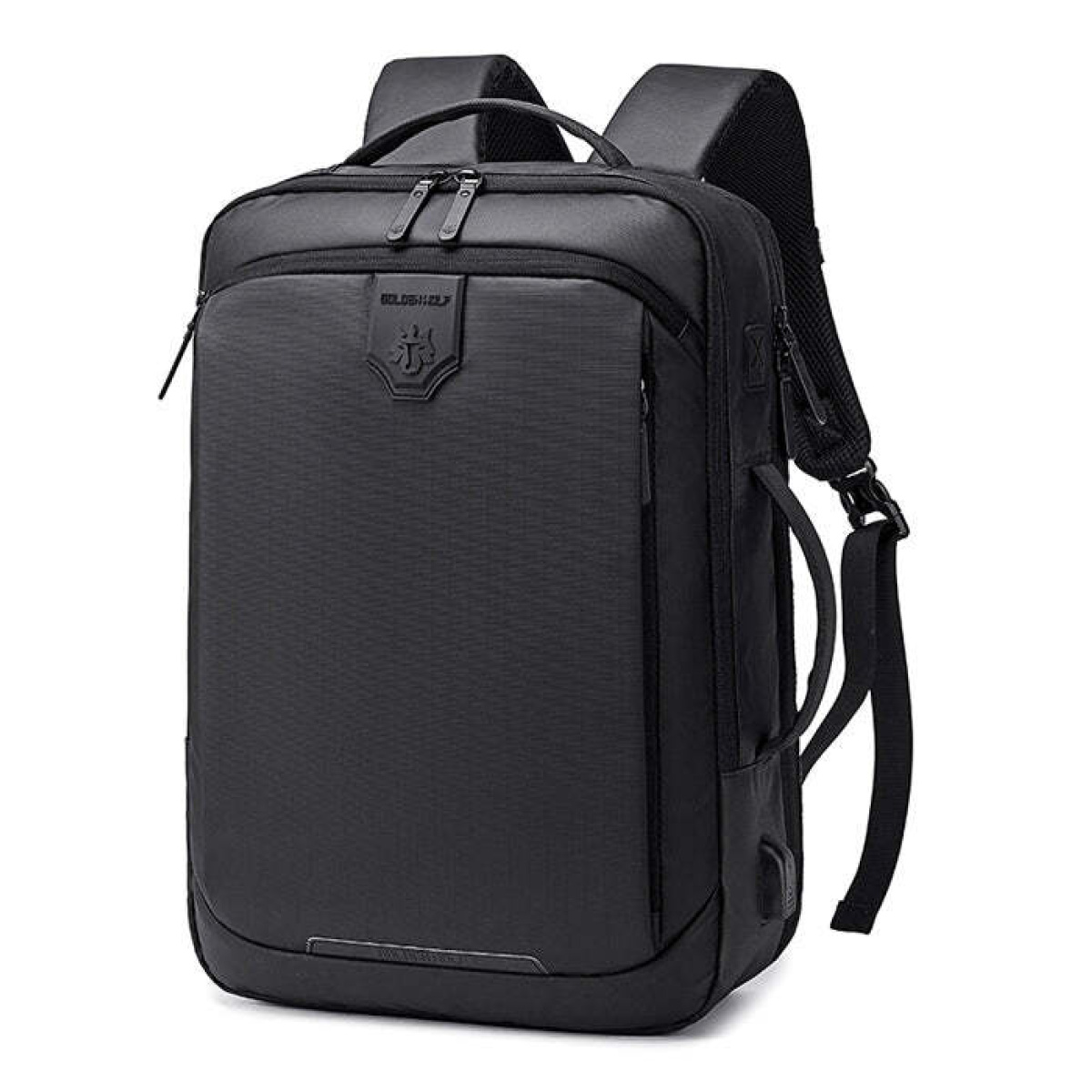 Τσάντα πλάτης GOLDEN WOLF GB00450 με θήκη laptop 15.6 22L μαύρη