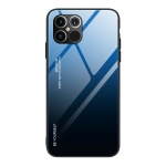 Θήκη Σιλικόνης Glass Case για Apple iPhone 12/12 Pro Μαύρο/Μπλε