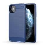 Θήκη Σιλικόνης Carbon TPU Fiber Brushed για iPhone 11 Mπλε