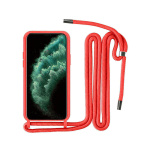 Θήκη Σιλικόνης Με Λουράκι για iPhone 13 Pro Max Κόκκινο