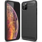 Θήκη Σιλικόνης Carbon TPU Fiber Brushed για iPhone 11 Pro Μαύρο