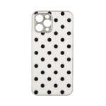 Θήκη GKK Electroplate Glass Case για iPhone 12 Pro Max Πουά Ασπρο