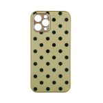 Θήκη GKK Electroplate Glass Case για iPhone 12 Pro Max Πουά Μπεζ