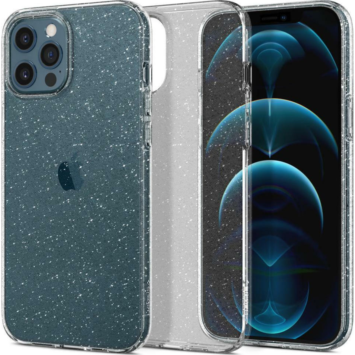 Θήκη Spigen Liquid Crystal Glitter Back Cover για iPhone 12 Pro Max Διάφανο 2