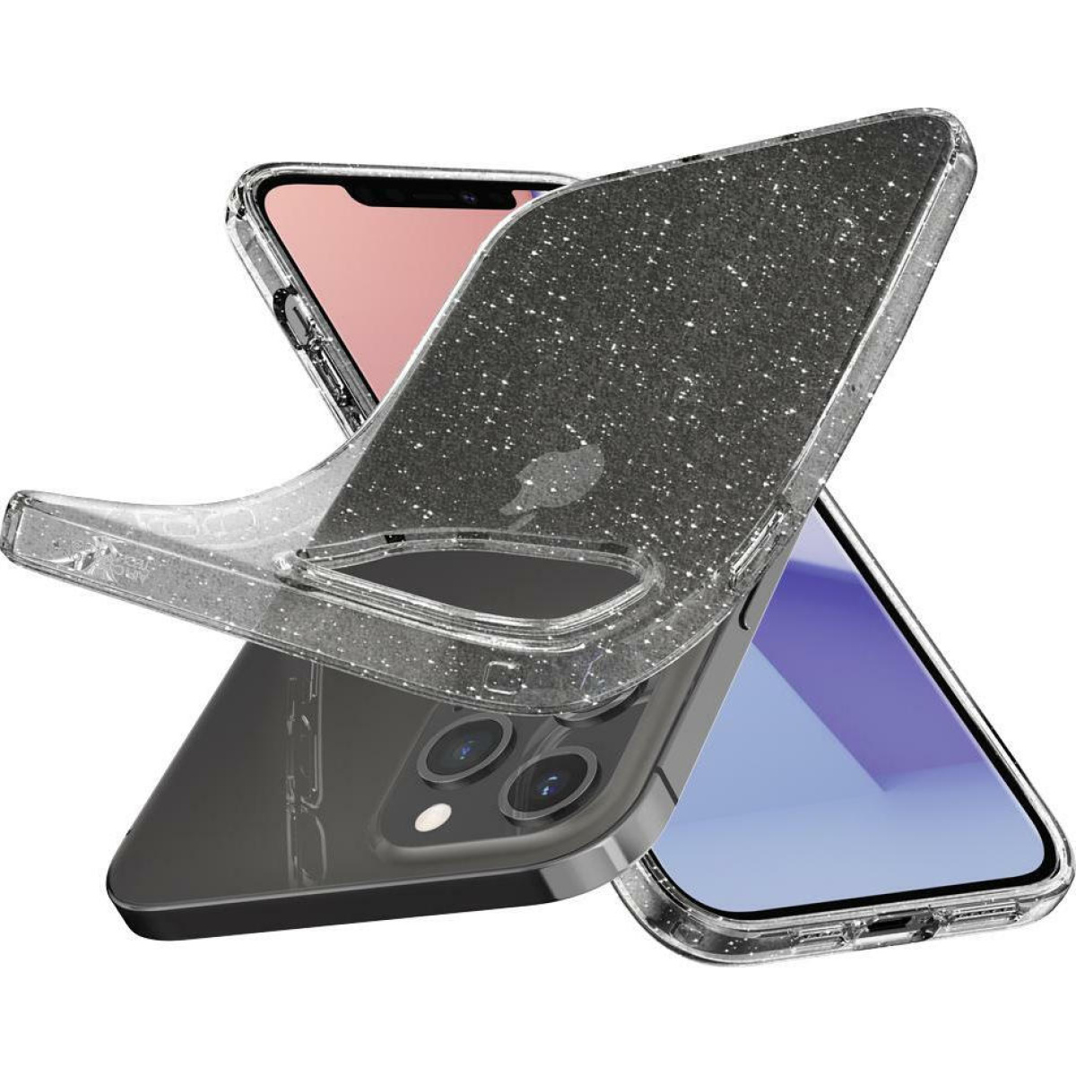 Θήκη Spigen Liquid Crystal Glitter Back Cover για iPhone 12 Pro Max Διάφανο 4