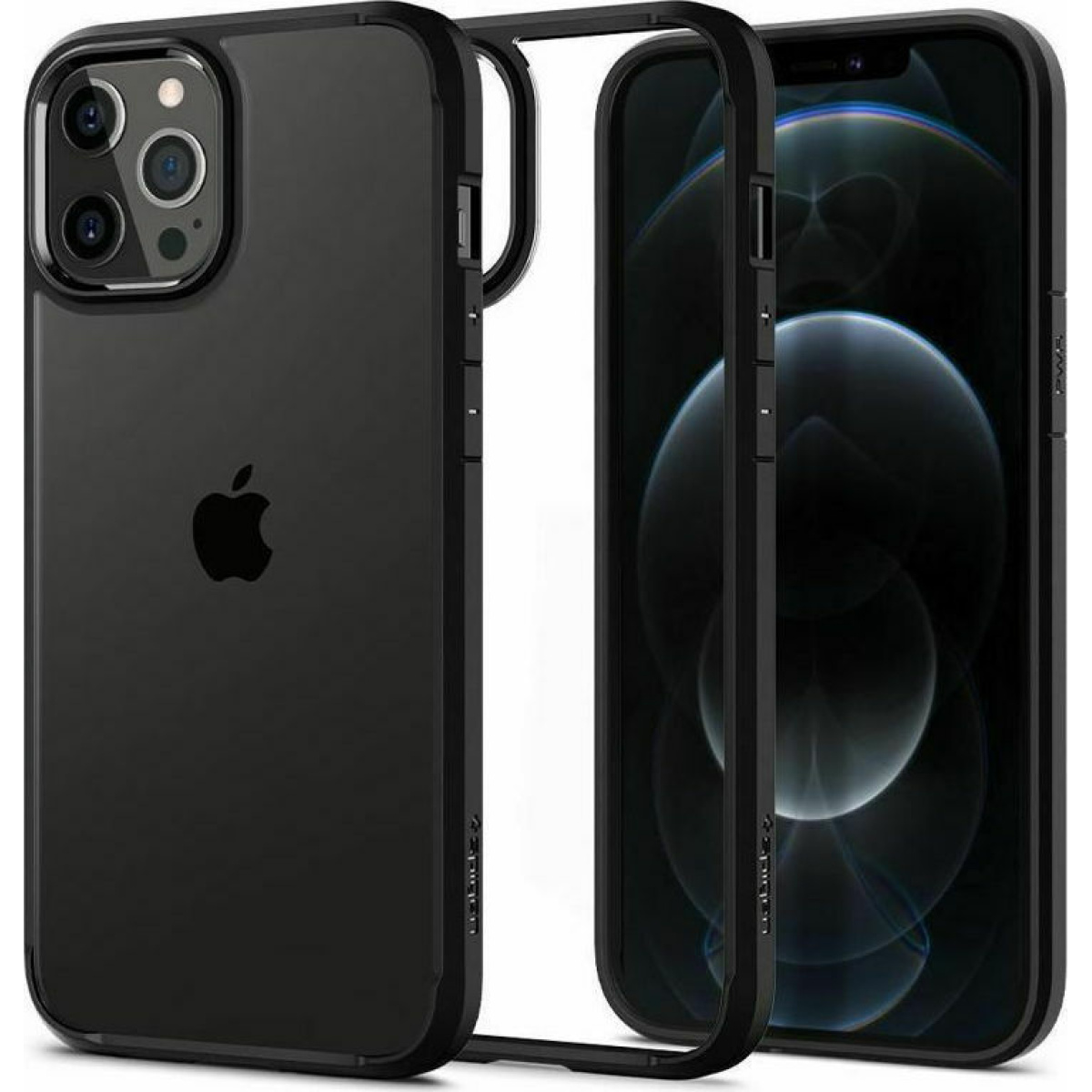 Θήκη Spigen Ultra Hybrid Back Cover Πλαστικό για iPhone 12 Pro Max Μαύρο Ματ 8