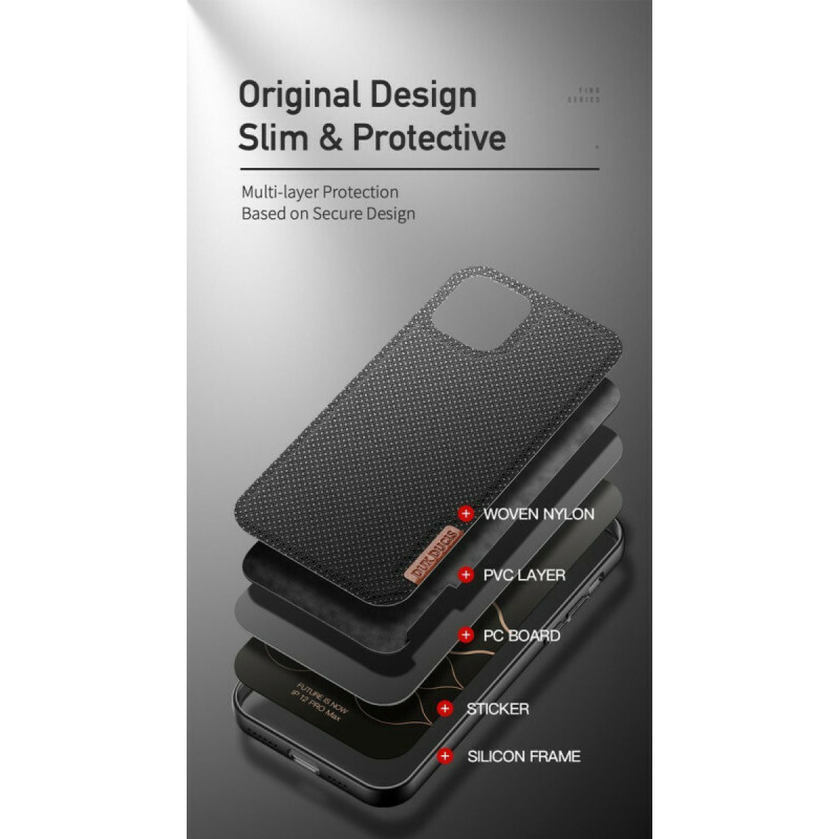 Θήκη Σιλικόνης Dux Ducis Fino Series Back Cover για iPhone 12 Pro Max Μαύρο 5