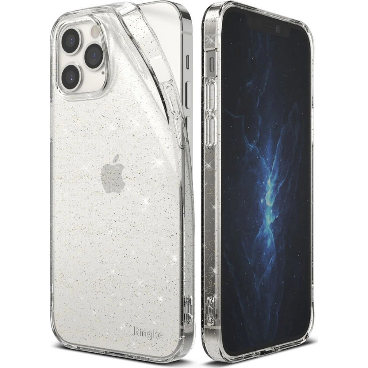 Θήκη Σιλικόνης Ringke Air Back Cover Σιλικόνης Glitter Clear για iPhone 12 12 Pro Διάφανο 1