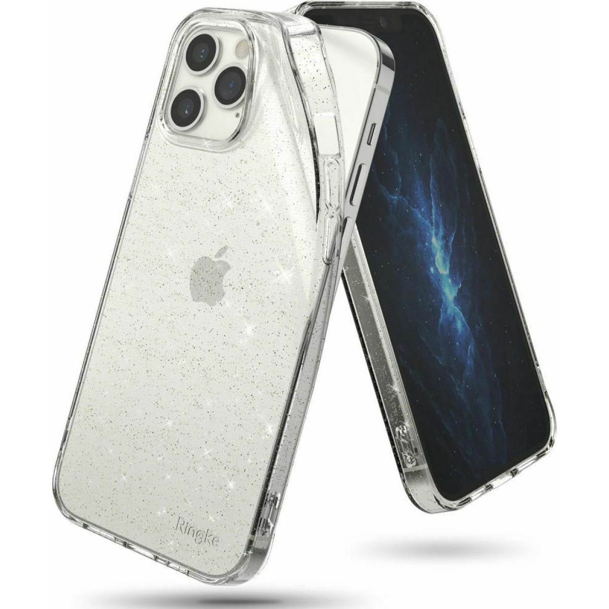 Θήκη Σιλικόνης Ringke Air Back Cover Σιλικόνης Glitter Clear για iPhone 12 12 Pro Διάφανο 2