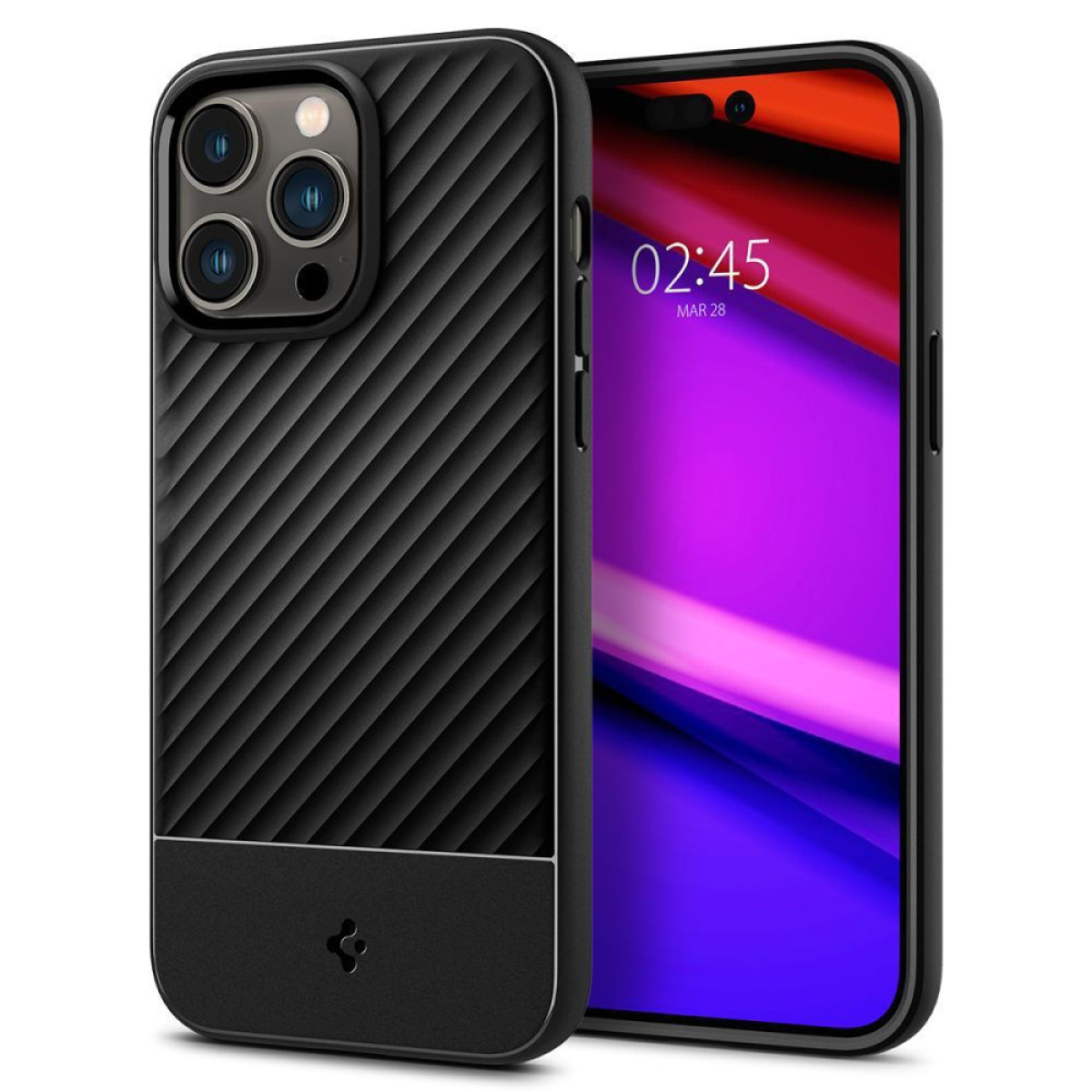 Θήκη Σιλικόνης Spigen Core Armor Back Cover για Apple iPhone 14 Pro Μαύρο 1 1