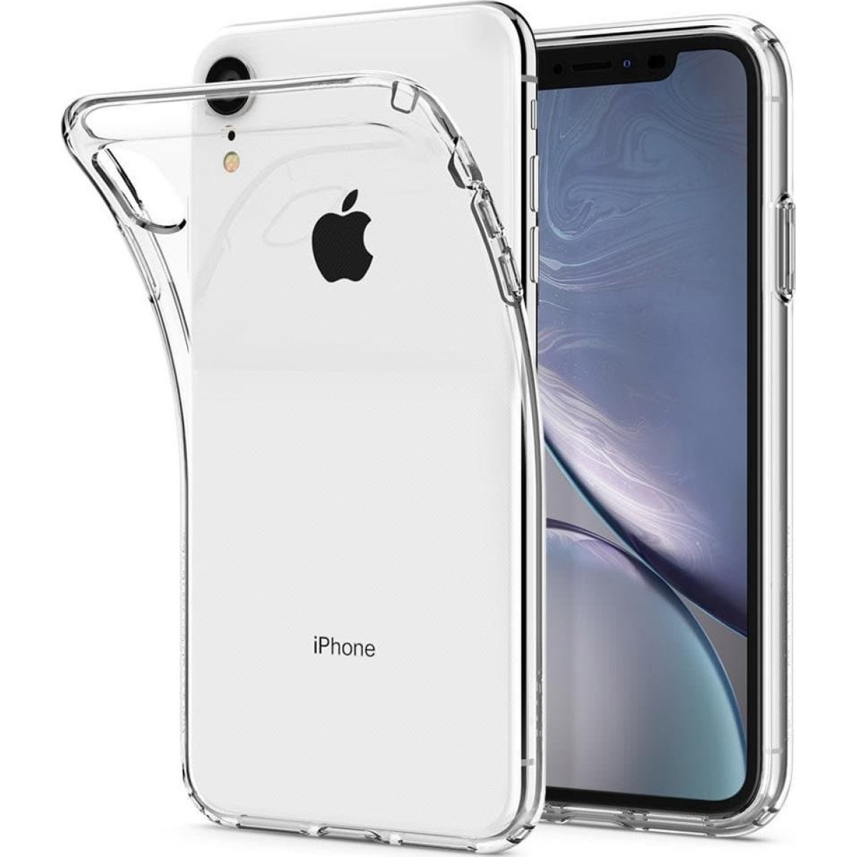 Θήκη Σιλικόνης Spigen Liquid Crystal Back Cover για iPhone Xr Διάφανο 4