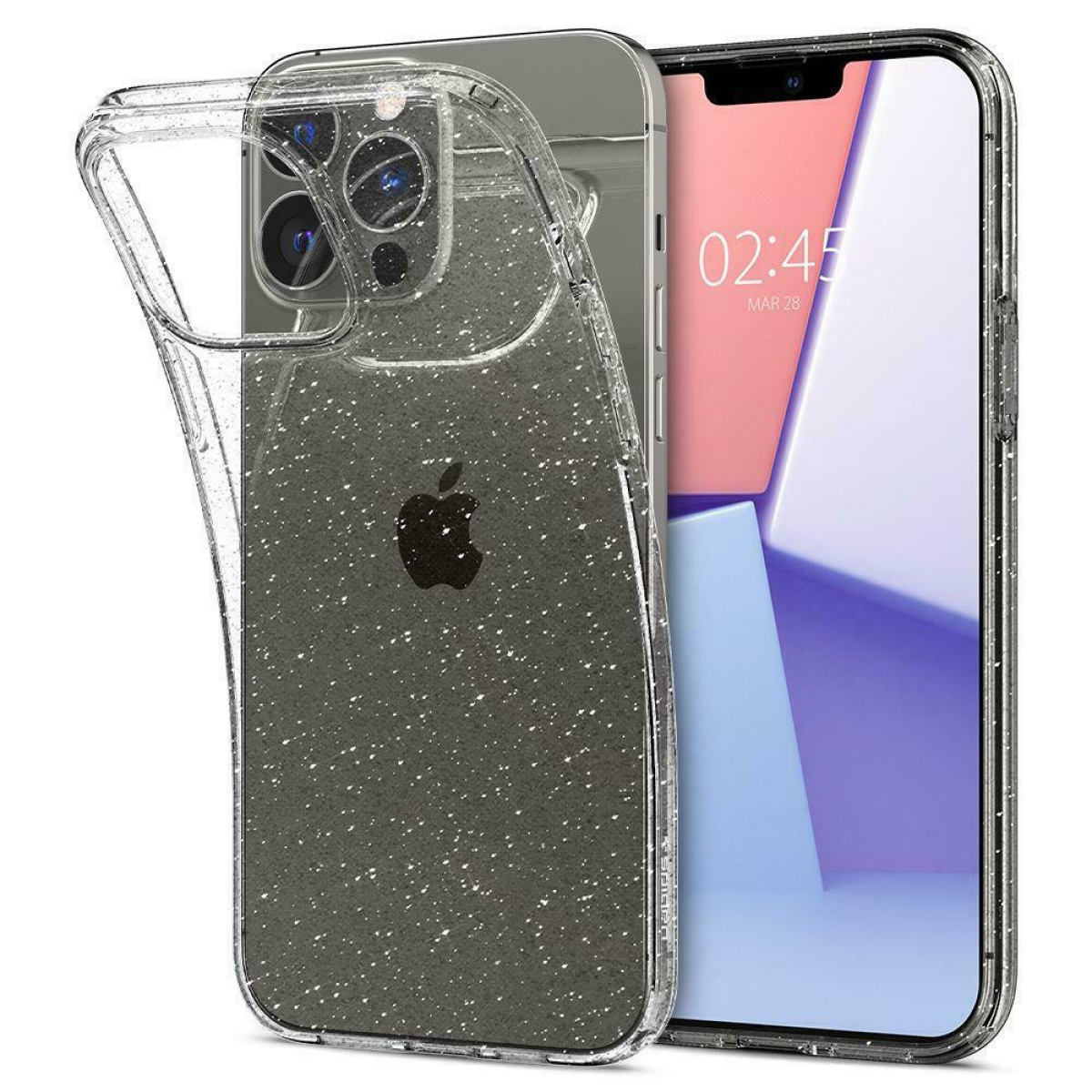 Θήκη Σιλικόνης Spigen Liquid Crystal Glitter Back Cover για iPhone 13 Pro Διάφανο 1