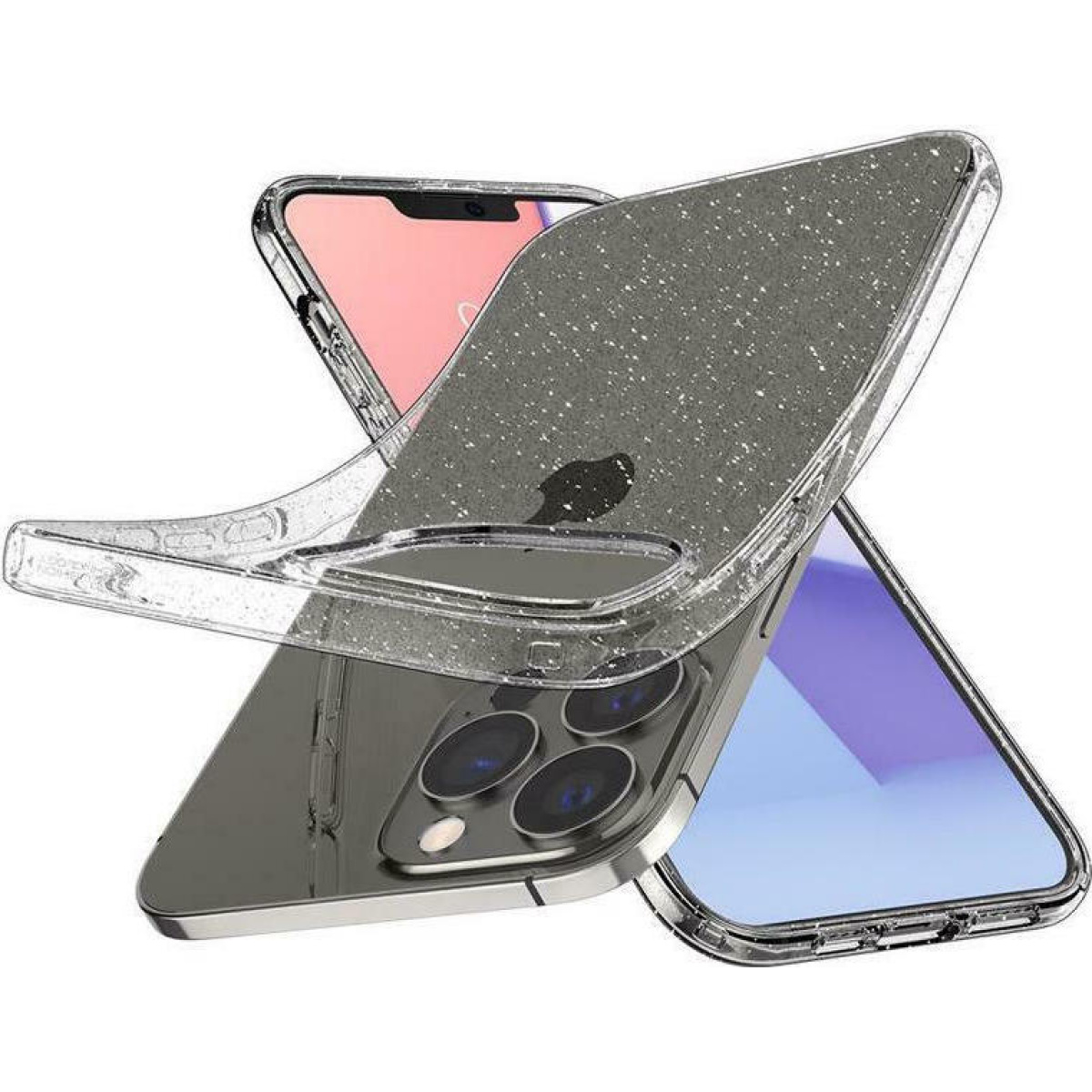 Θήκη Σιλικόνης Spigen Liquid Crystal Glitter Back Cover για iPhone 13 Pro Διάφανο 2