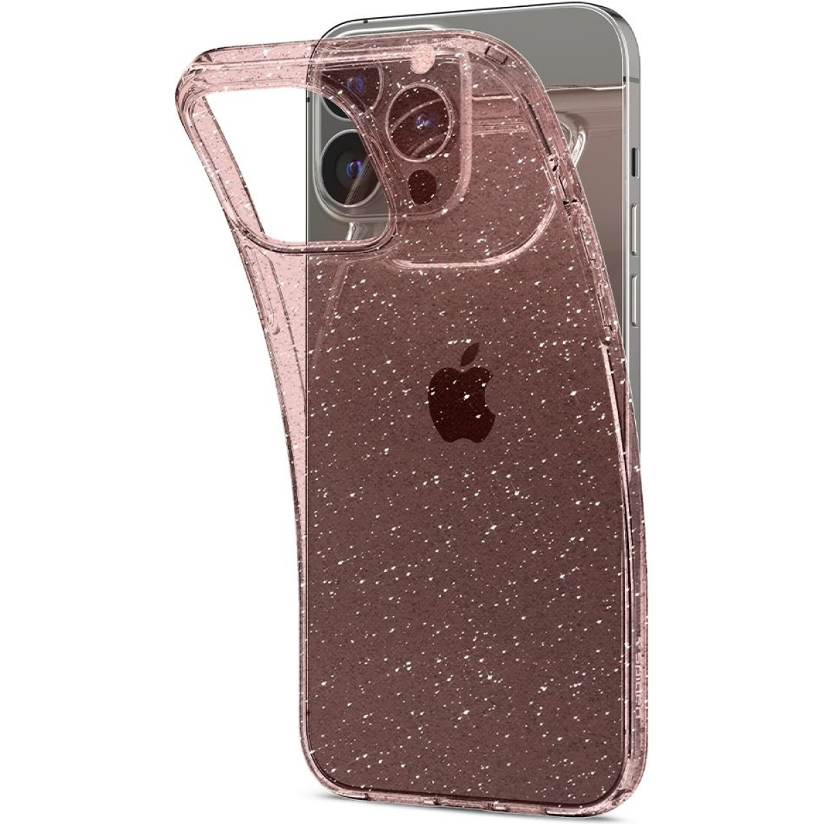 Θήκη Σιλικόνης Spigen Liquid Crystal Glitter Back Cover για iPhone 13 Pro Διάφανο Ροζ 8