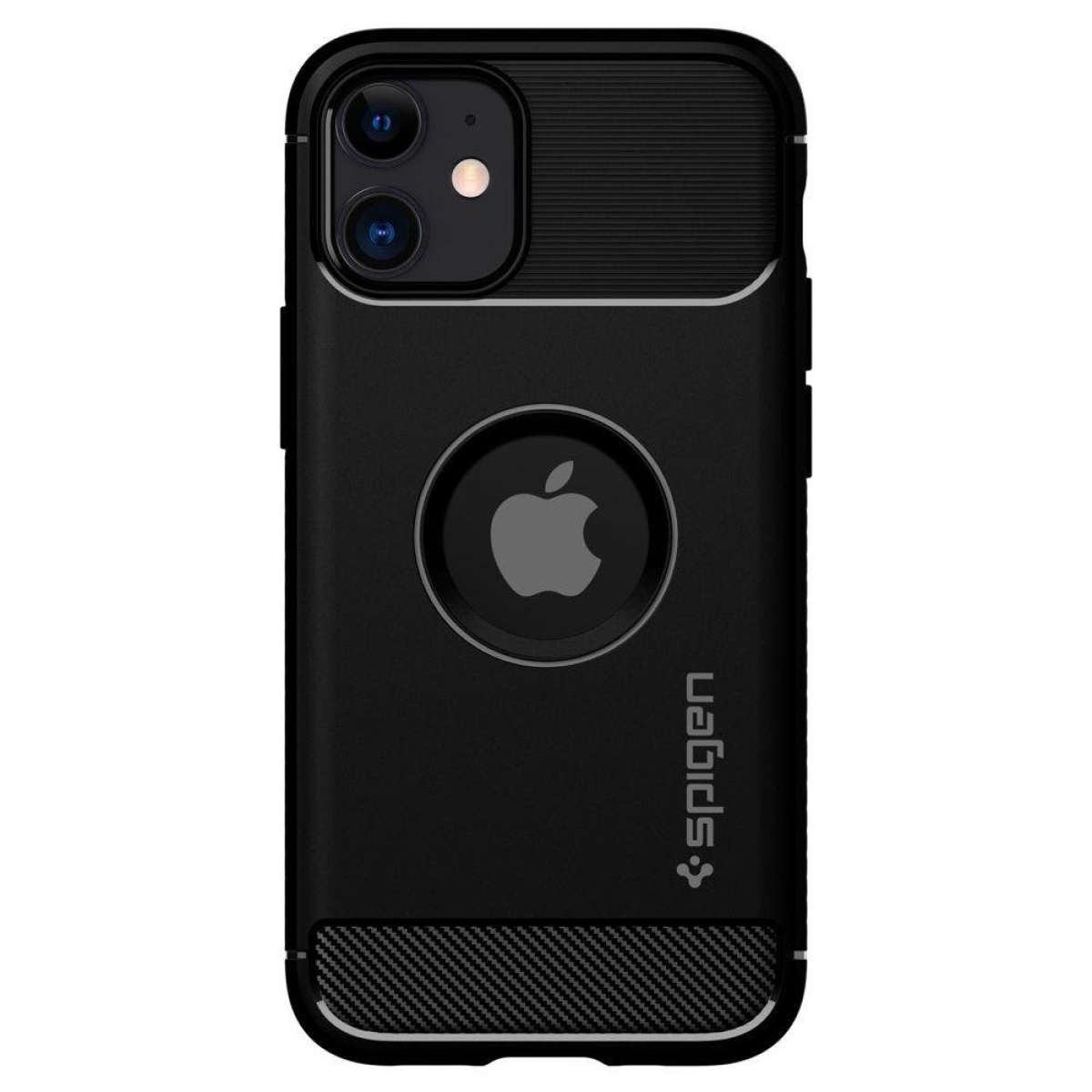 Θήκη Σιλικόνης Spigen Rugged Armor για iPhone 12 Mini Μαύρο Ματ